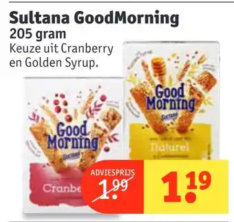 Kruidvat Sultana goodmorning 205 gram aanbieding