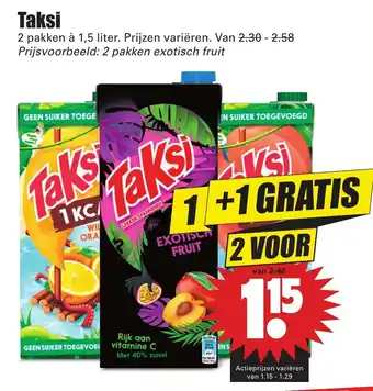 Dirk Taksi 2*1.5L aanbieding