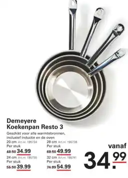 Sligro Demeyere Koekenpan Resto 3 aanbieding