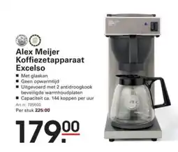 Sligro Alex Meijer Koffiezetapparaat Excelso aanbieding