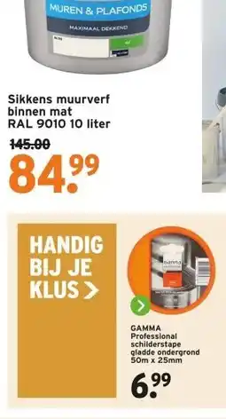 GAMMA Flexa Powerdek muurverf mat wit 10 liter aanbieding