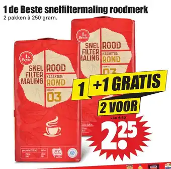 Dirk Snelfiltermaling koffie 2*250g aanbieding