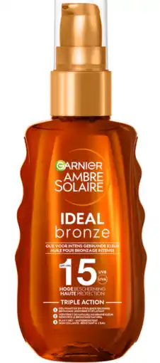 De Online Drogist Garnier Ambre Solaire Ideal Bronze SPF15 Olie aanbieding