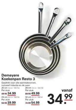 Sligro Demeyere Koekenpan Resto 3 aanbieding