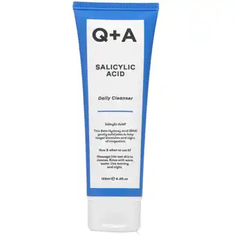 Holland & Barrett Q+A Salicylic Acid Cleanser - 125ml aanbieding