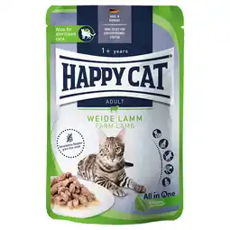 Zooplus Voordeelpakket Happy Cat Pouch Meat in Sauce 24 x 85 g - Weide-Lamm (Lam) aanbieding