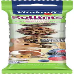 Pets Place Vitakraft Rollinis Bosvrucht - Knaagdiersnack - 48 g aanbieding