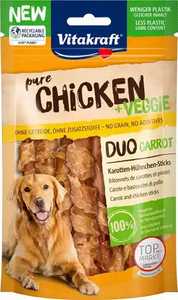 Pets Place Vitakraft Pure Chicken Veggie Stick - Hondensnacks - Wortel Kip 80 g aanbieding