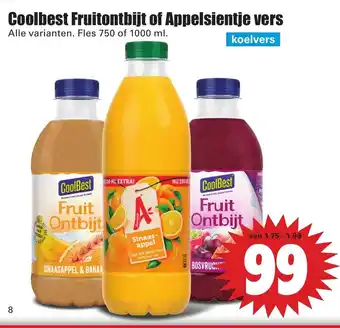 Dirk CoolBest Fruitontbijt of Appelsientje 750ml/1L aanbieding