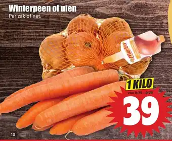 Dirk Winterpeen of uien 1kg aanbieding