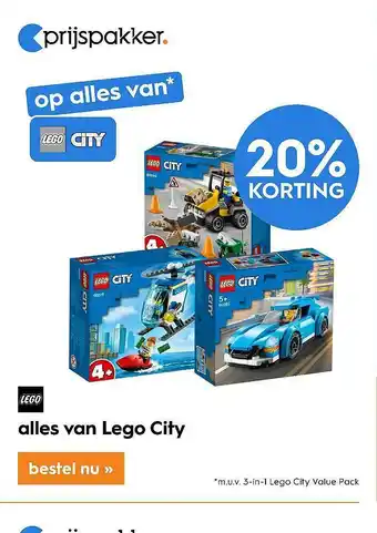 Blokker Alles Van Lego City 20% Korting aanbieding