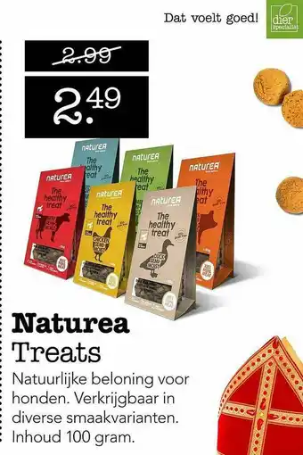 Dierspecialist Naturea Treats aanbieding