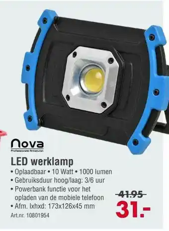 Enorm Nova Led Werklamp aanbieding