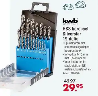 Enorm KWB HSS Borenset Silverstar 19-Delig aanbieding