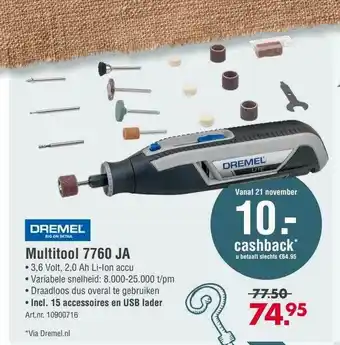 Enorm Dremel Multitool 7760 JA aanbieding