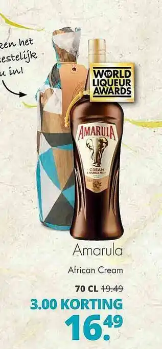 Mitra Amarula African Cream 3.00 Korting aanbieding