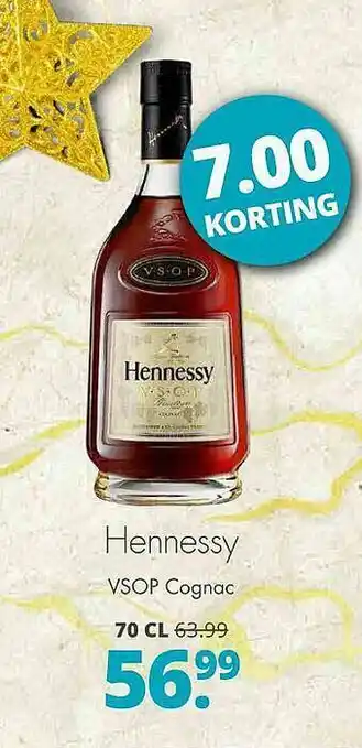 Mitra Hennessy VSOP Cognac 7.00 Korting aanbieding