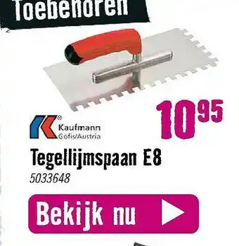 Hornbach Kaufmann Tegellijmspaan E8 aanbieding