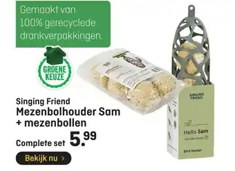 Hubo Singing Friend Mezenbolhouder Sam + Mezenbollen aanbieding