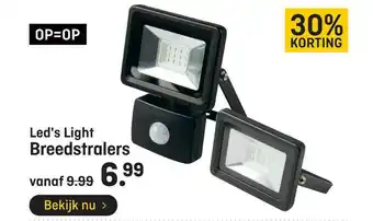 Hubo Led's Light Breedstralers 30% Korting aanbieding