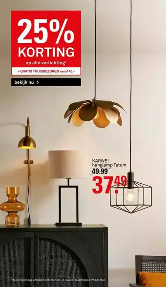 Karwei Karwei Hanglamp Tatum 25% Korting aanbieding