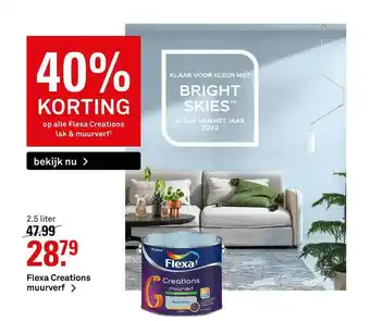 Karwei Flexa Creations Muurverf 40% Korting aanbieding