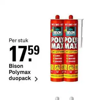 Karwei Bison Polymax Duopack aanbieding