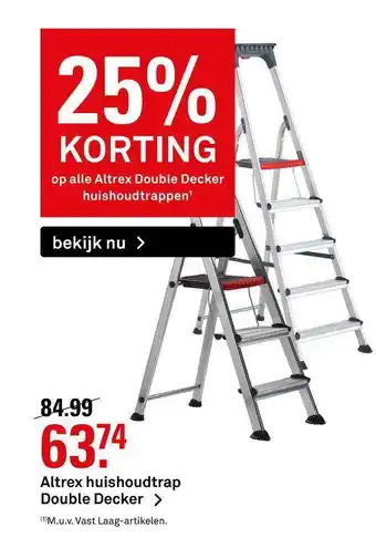 Karwei Altrex Huishoudtrap Double Decker 25% Korting aanbieding