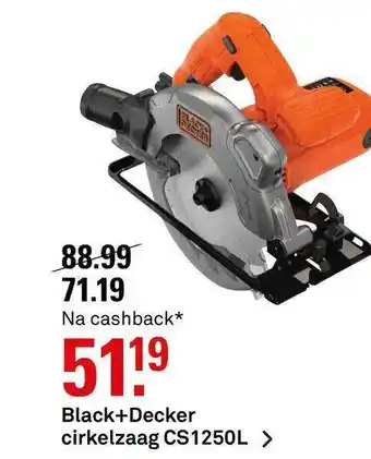 Karwei Black+Decker Cirkelzaag CS1250L aanbieding