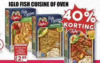 MCD Supermarkt Iglo Fish Cuisine Of Oven 40% Korting aanbieding