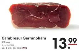 Sligro Cambresur Serranoham aanbieding