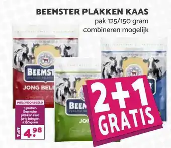 MCD Supermarkt Beemster Plakken Kaas 2+1 Gratis aanbieding