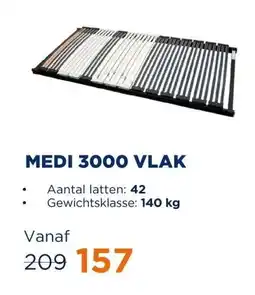 TotaalBED Lattenbodem Medi 3000 vlak | 60x200 aanbieding