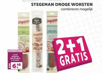 MCD Supermarkt Stegeman Droge Worsten 2+1 Gratis aanbieding