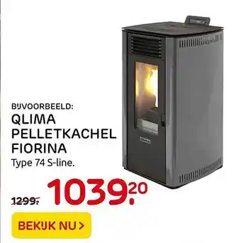 Praxis Qlima Pelletkachel Fiorina 74 S-Line aanbieding