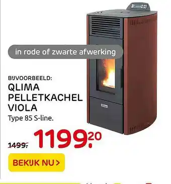 Praxis Qlima Pelletkachel Viola 85 S-Line aanbieding