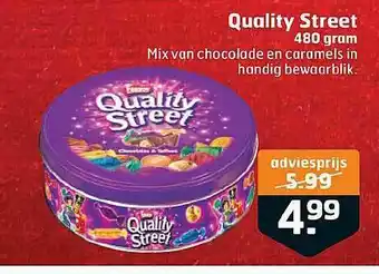 Trekpleister Quality Street 480 Gram aanbieding