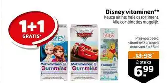 Trekpleister Disney Vitaminen 1+1 Gratis aanbieding