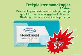 Trekpleister Trekpleister Mondkapjes 20 Stuks aanbieding