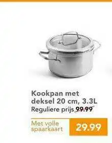 CoopCompact Kookpan Met Deksel 20 Cm, 3.3L aanbieding