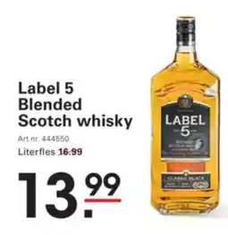 Sligro Label 5 Blended Scotch whisky aanbieding