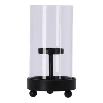 Van Cranenbroek Kaarshouder metaal met glas zwart 9x17cm nc aanbieding