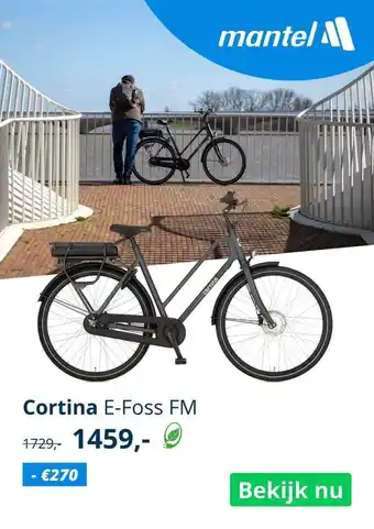 Mantel Cortina e-foss fm fiets aanbieding