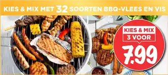 Vomar Voordeelmarkt Kies & mix bbq-vlees en vis aanbieding