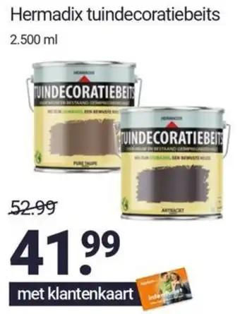 Inter Chalet Hermadix tuindecoratiebeits aanbieding