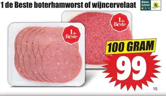 Dirk Boterhamworst of wijncervelaat 100g aanbieding