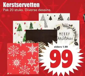 Dirk Kerstservetten 20st aanbieding