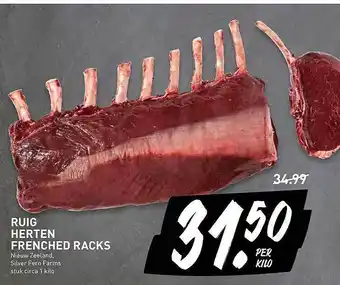 De Kweker Ruig herten frenched racks 1 kilo aanbieding