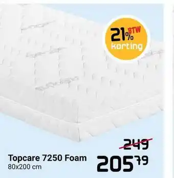 Beddenreus Topcare 7250 foam 80x200 cm aanbieding