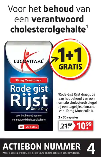 Lucovitaal Voor het behoud van een verantwoord cholesterolgehalte' aanbieding